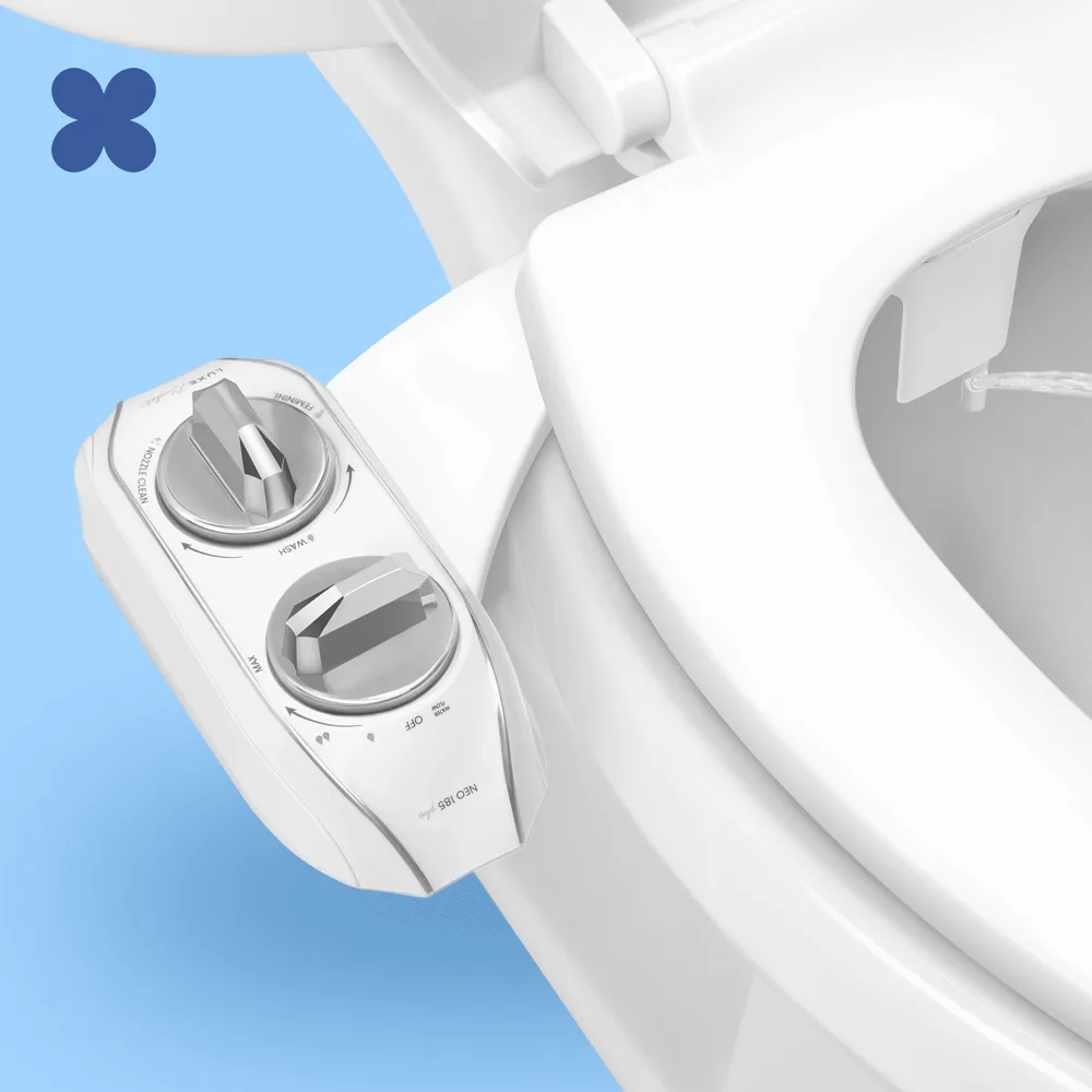 LUXE Bidet NEO 185 Plus attachment with two control knobs