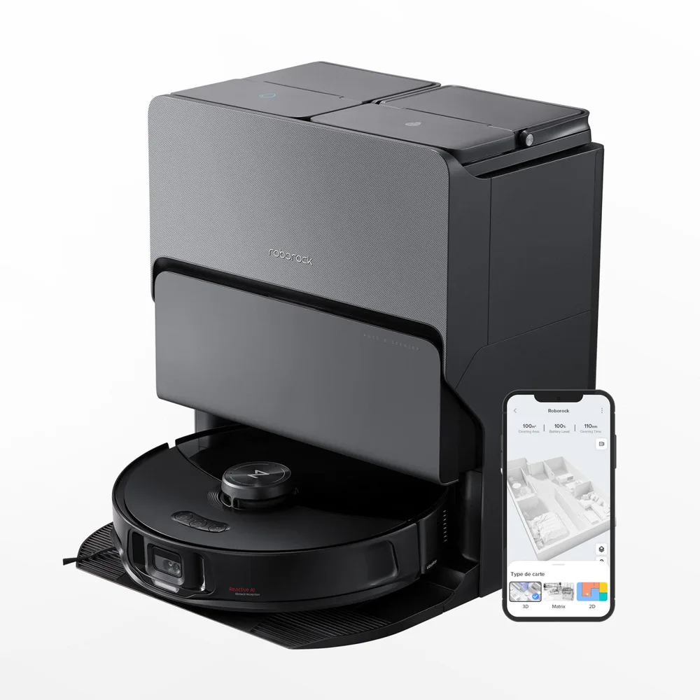 Roborock S8 MaxV Ultra robot vacuum in its dock